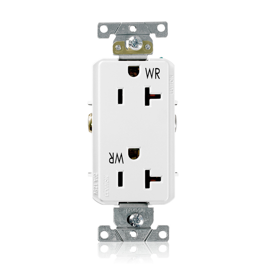 Weather-Resistant Decora Plus Receptacle, 20 Amp, 125 Volt