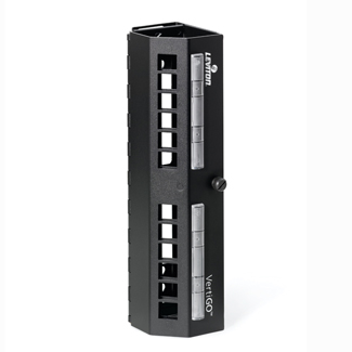 QUICKPORT VertiGO Zero-U Panel, 12-Port, Black. Panel only, empty.