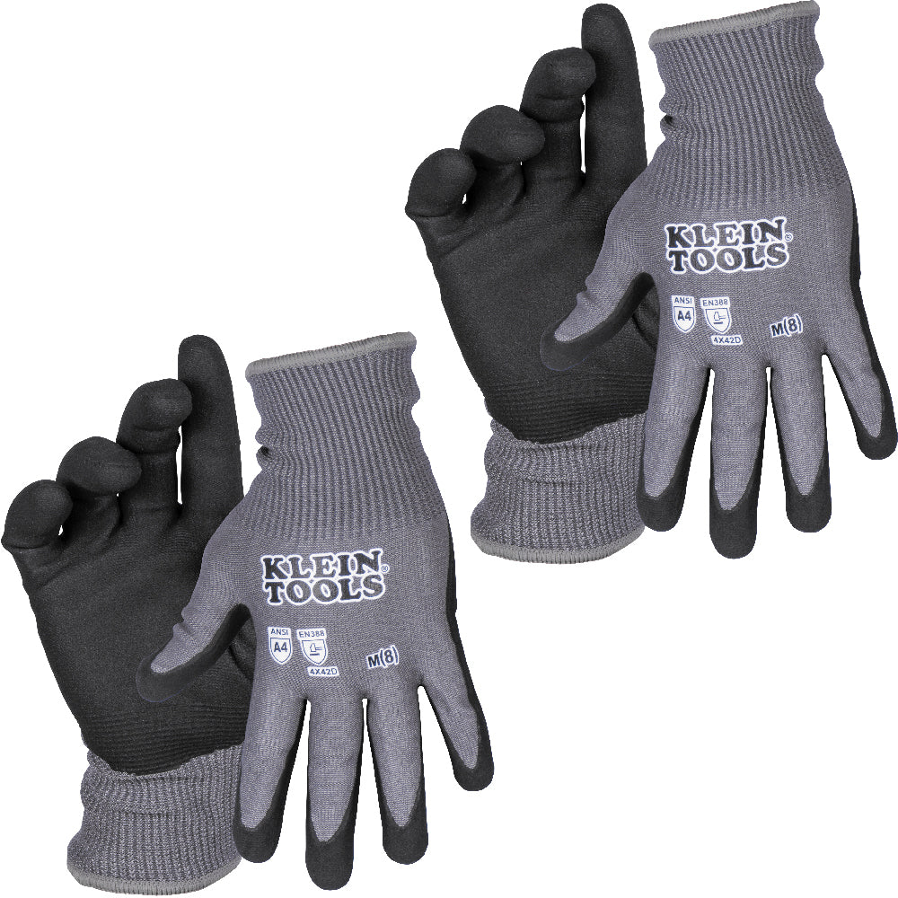 Knit Dipped Gloves, Cut Level A4, Touchscreen, Medium, 2-Pair