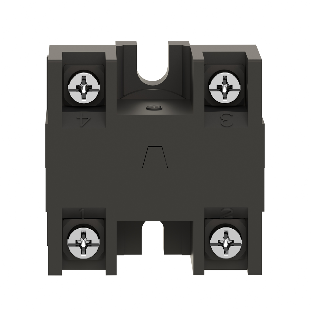 Single contact block, Harmony XAC, spring return, front mounting, single speed CO for XACB91 operators