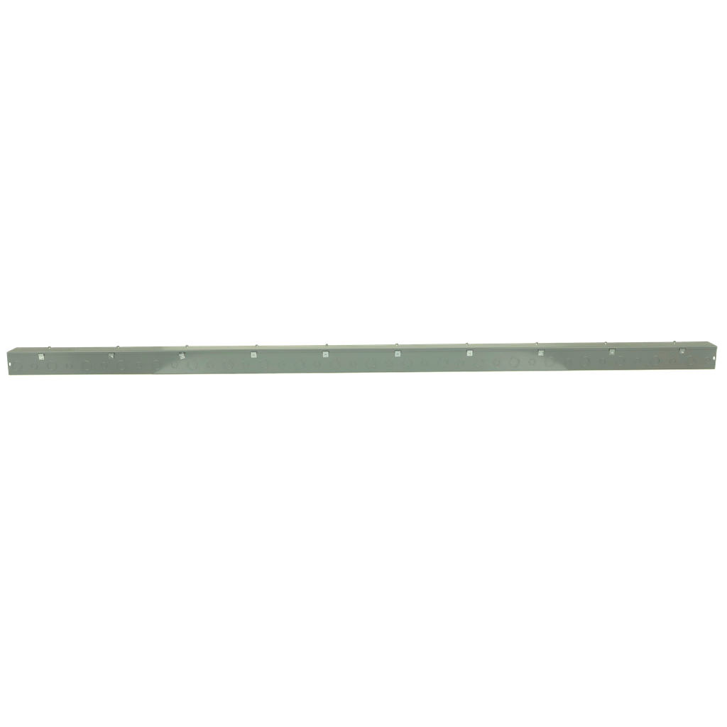 Wireway, Square-Duct, 4 inch by 4 inch, 10 feet long, with knock outs, hinged cover, N1 paint, NEMA 1