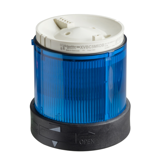 Indicator bank, Harmony XVB, illuminated unit, plastic, blue, 70mm, steady, bulb or LED not included, 250V