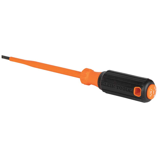 Insulated Screwdriver, 3/16-Inch Cabinet Tip, 6-Inch Round Shank