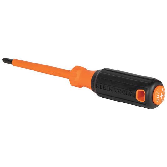 Insulated Screwdriver, #2 Phillips Tip, 4-Inch Round Shank