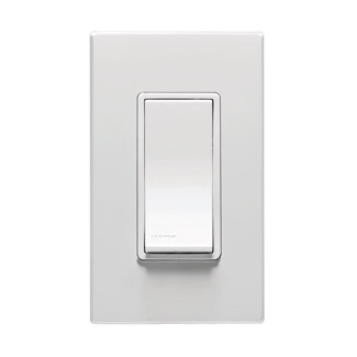 Vizia + 120VAC Coordinating Switch Remote to 120VAC Dimmers/Fan Speed Control and VPS15-1L Switch for 3-way or up to 10 location applications (No LED). White face assembled on device, ivory and light almond faces included.