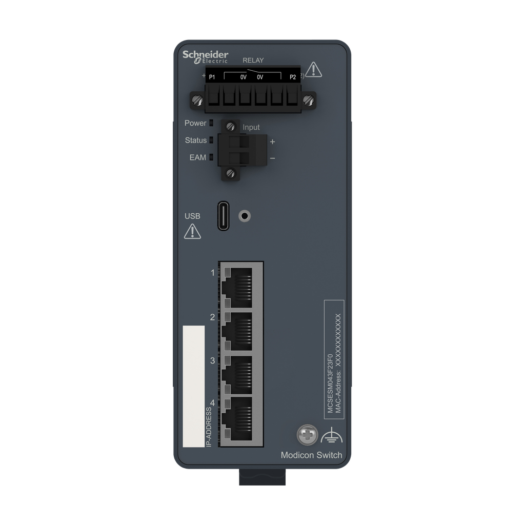 Modicon Managed Switch - 4 ports for copper