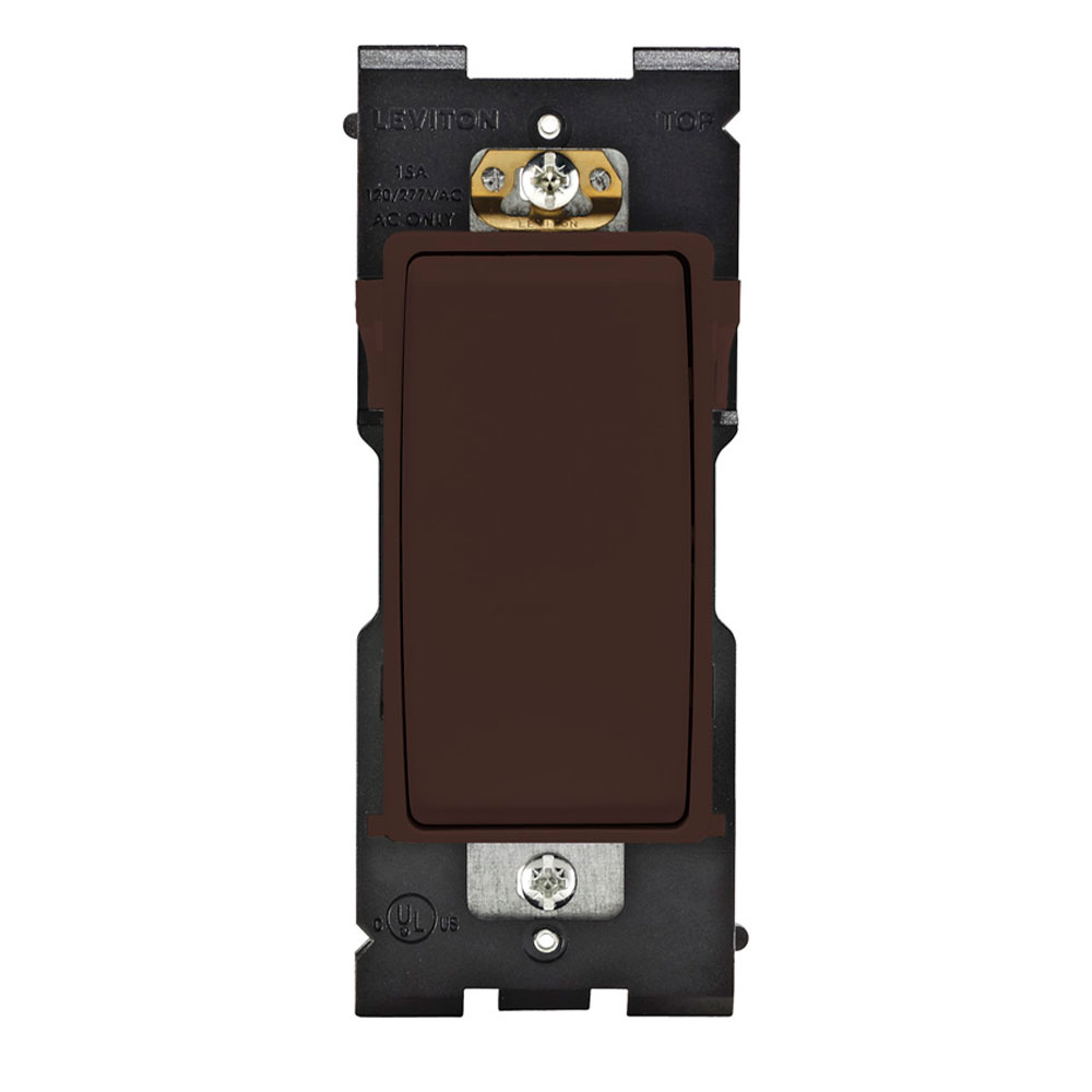 RENU 15 Amp 3-Way Switch, Walnut Bark Leviton Renu Switch RE153-WB for 3-Way Applications, 15A-120/277VAC, in Walnut Bark