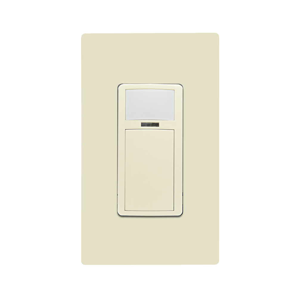 Smart Sensor, PIR, Wallbox Occupancy Sensor/Vacancy Sensor, App configurable, 120-277VAC, Commercial Grade, No Neutral Required, Ivory