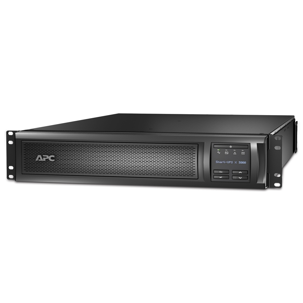 APC Smart-UPS X, Line Interactive, 3kVA, Rack/tower convertible 2U, 100V-127V, 3x 5-15R+3x 5-20R+1x L5-30R NEMA, NMC, Extended runtime