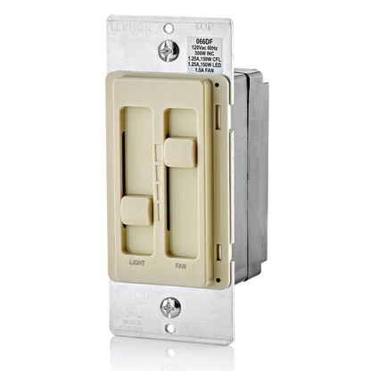 SureSlide Ceiling Fan Control and Dimmer Switch for LED, Halogen and Incandescent Bulbs