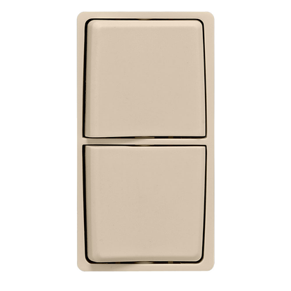 RENU Combination Switch Color Change Faceplate, Navajo Sand Leviton Renu Color Change Kit RK634-NS for Renu Combination Switches, in Navajo Sand