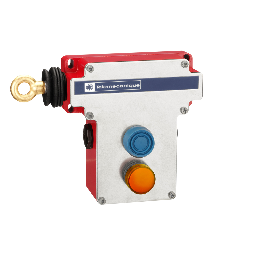 Latching emergency stop rope pull switch, Telemecanique rope pull swit ...