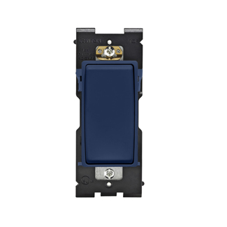 RENU 15 Amp 4-Way Switch, Rich Navy Leviton Renu Switch RE154-RN for 4-Way Applications, 15A-120/277VAC, in Rich Navy