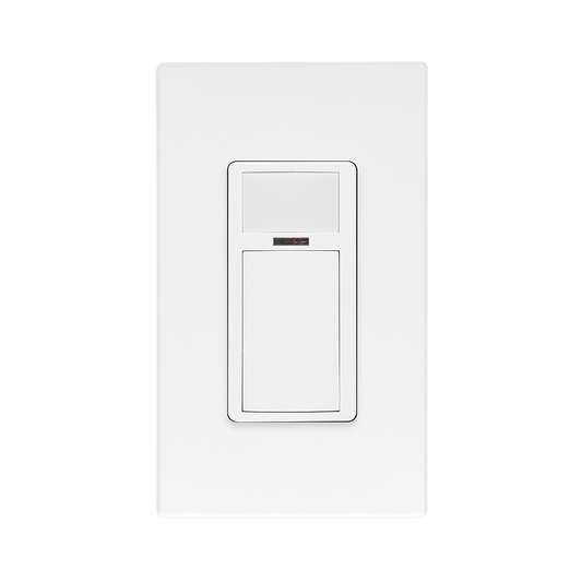 Smart Sensor, PIR, Wallbox Occupancy Sensor/Vacancy Sensor, App configurable, 120VAC, Commercial Grade, White