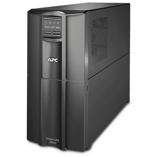 APC Smart-UPS, Line Interactive, 3kVA, Tower, 120V, 8x NEMA 5-15R+NEMA 5-20R outlets, SmartConnect Port+SmartSlot, AVR, LCD