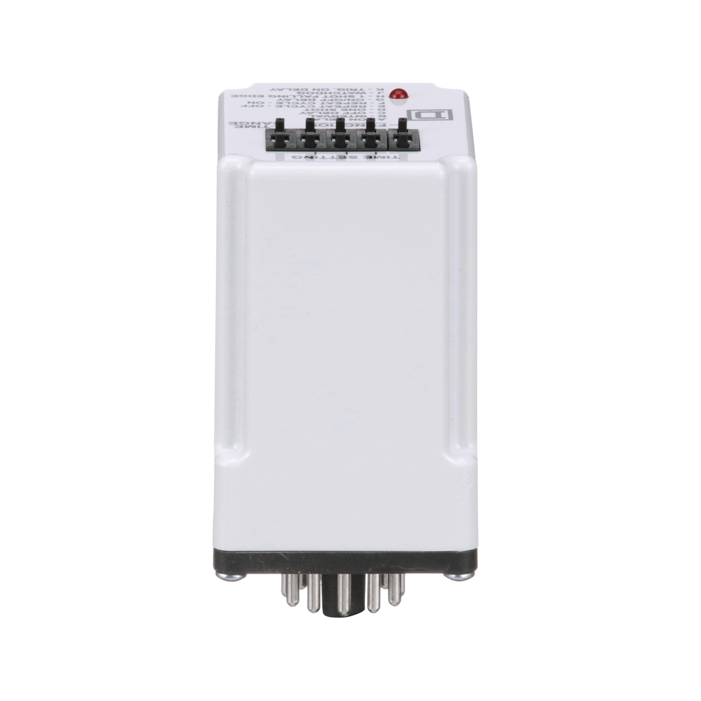 Timing Relay, Type JCK, plug In, multifunction, programmable, 0.5 second to 999 hours, 10A, 240 VAC, 120 VAC/110 VDC