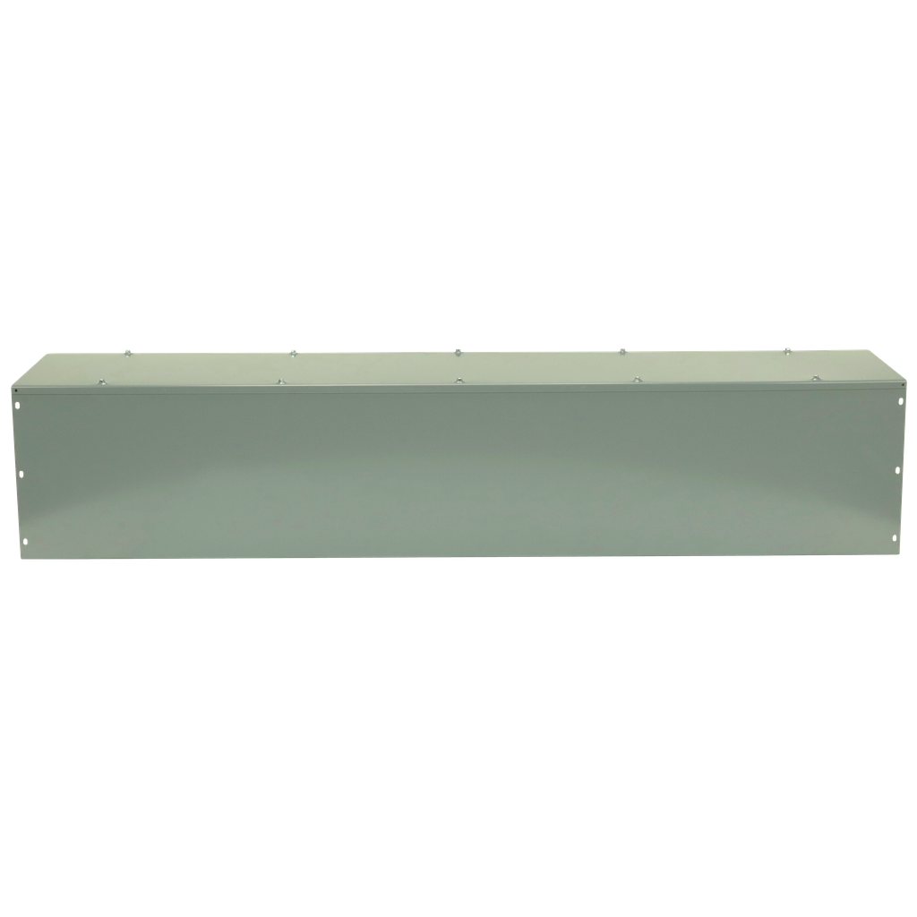 Wireway, Square-Duct, 12 inch by 12 inch, 5 feet long, hinged cover, N1 paint, NEMA 1