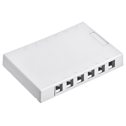 Surface-Mount QuickPort Box, 12-Port, White