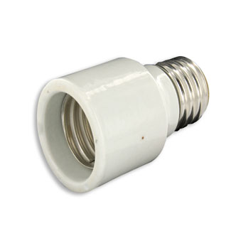 Mogul-Mogul Base, One-Piece, Adapters and Extensions, Incandescent, Glazed Porcelain Lampholder, 2-3/8 Inch, To Be Used in Porcelain Sockets Only - White