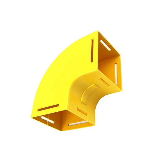 4x4 Vertical Elbow, 90 deg Enclosed, Yellow