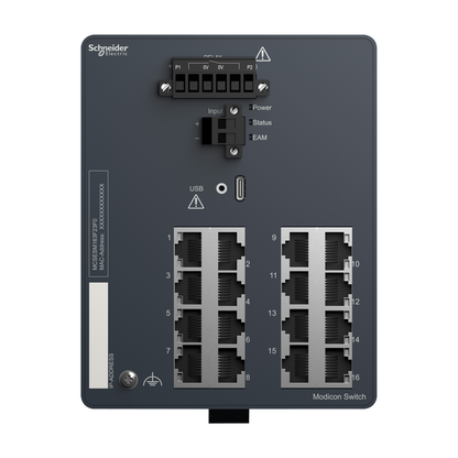 Modicon Managed Switch - 16 ports for copper