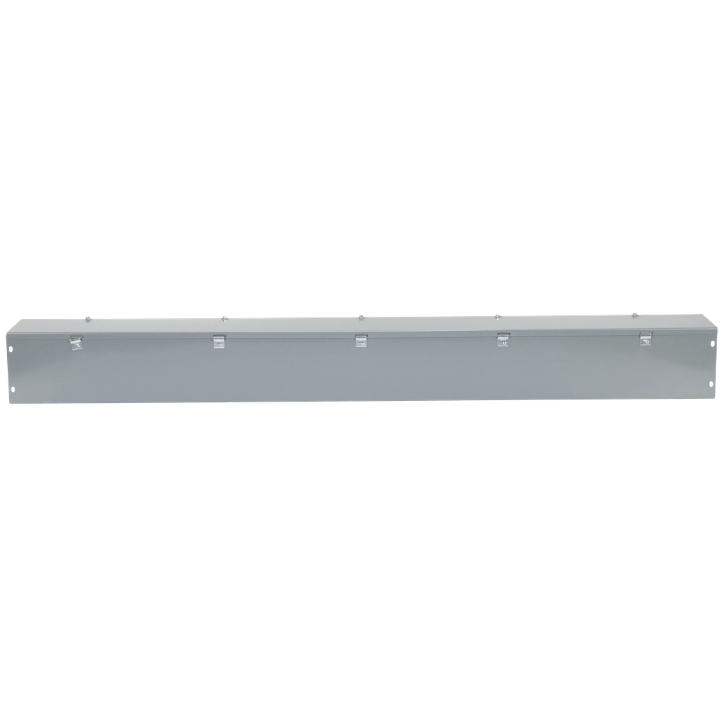 Wireway, Square-Duct, 6 inch by 6 inch, 5 feet long, hinged cover, N1 paint, NEMA 1