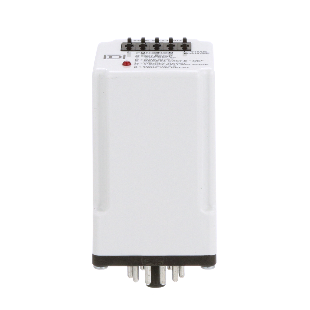 Timing Relay, Type JCK, plug In, multifunction, programmable, 0.5 second to 999 hours, 10A, 240 VAC, 240 VAC 50/60 Hz