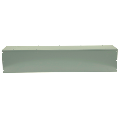 Wireway, Square-Duct, 12 inch by 12 inch, 5 feet long, hinged cover, N1 paint, NEMA 1