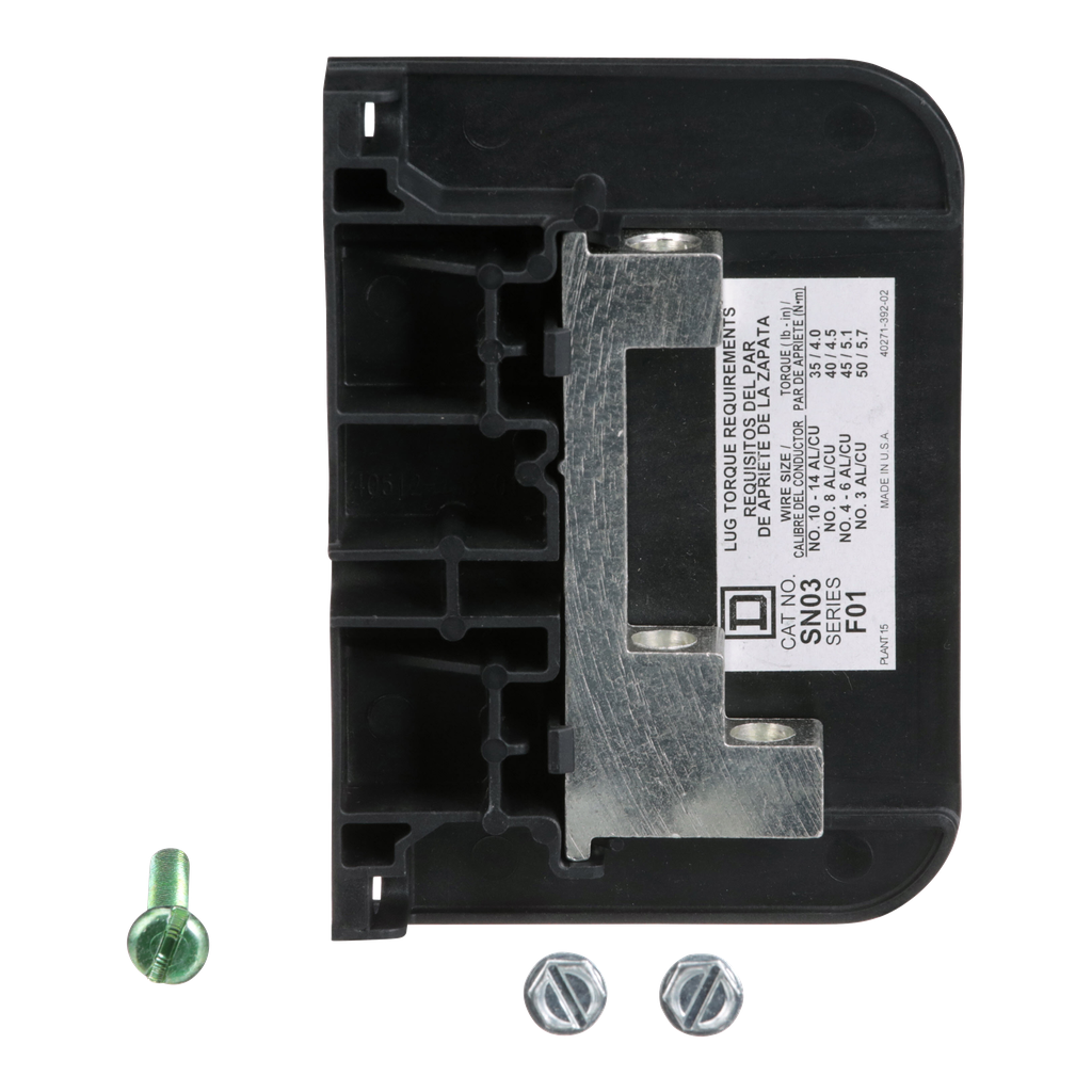 Solid neutral assembly, safety switch, series F5/F6 30A