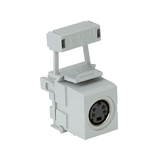 S-Video 110-Termination QuickPort Connector, Gray Housing (pictured in white)