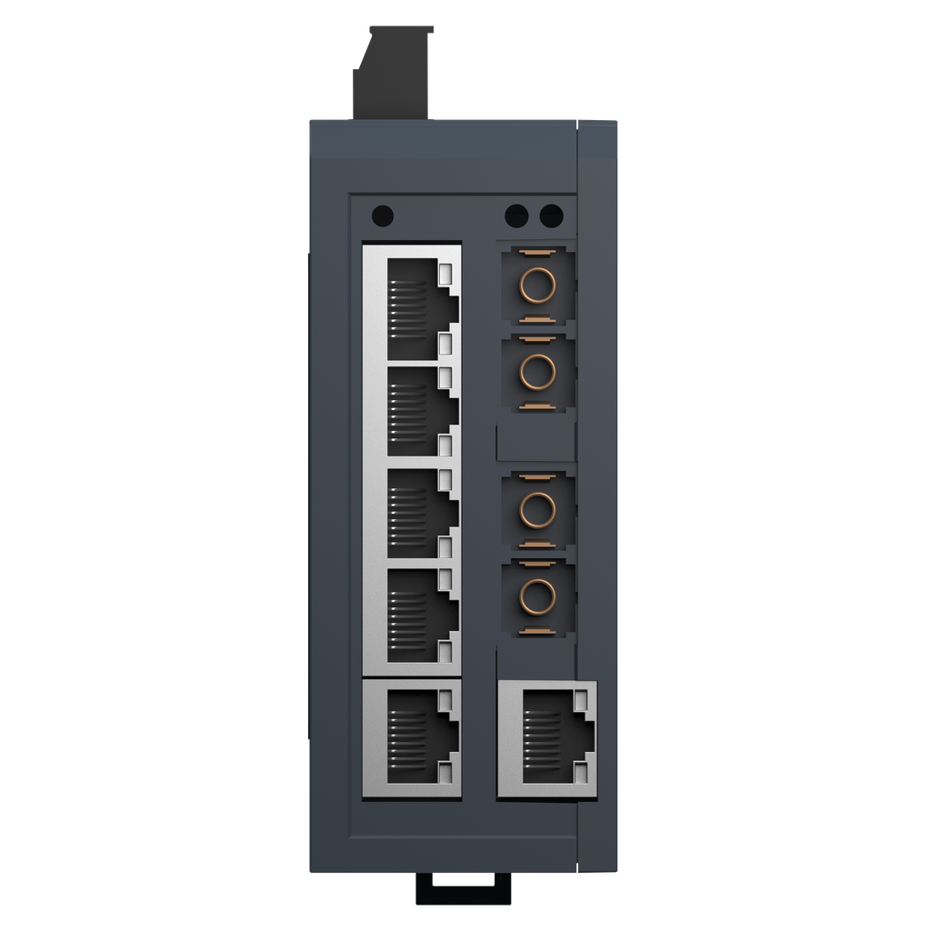 Modicon Standard Unmanaged Switch - 6 ports for copper + 2 ports for single-mode fiber optic