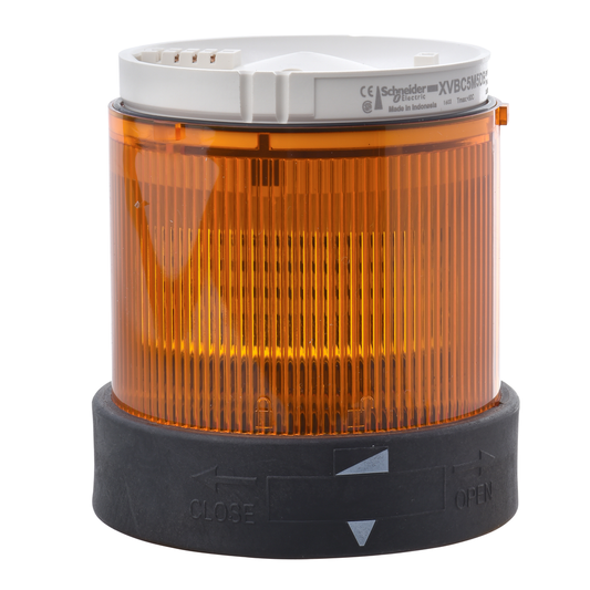 Indicator bank, Harmony XVB, illuminated unit, plastic, orange, 70mm, steady, integral LED, 24V AC/DC