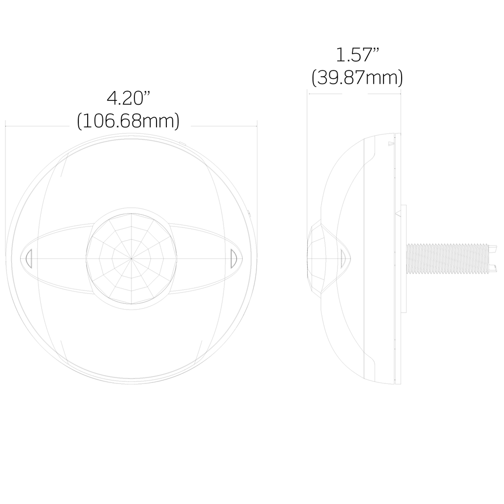 Wireless Occupancy Sensor, PIR, Ceiling Mount, 1500SF, White