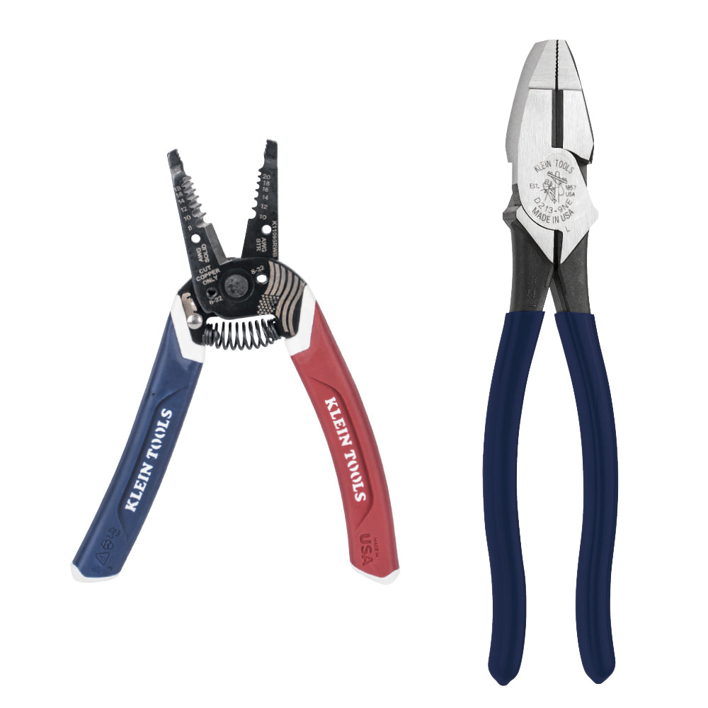 American Legacy Lineman Pliers and Klein-Kurve® Wire Stripper / Cutter