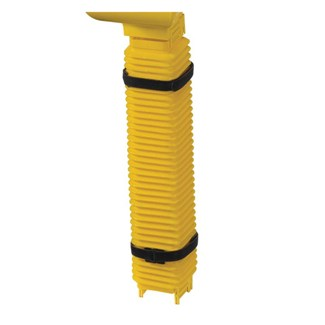 Square Convoluted Tube, 50mm dia, 350mm, Yellow