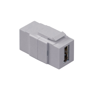 USB Feedthrough QuickPort Connector, Gray Housing