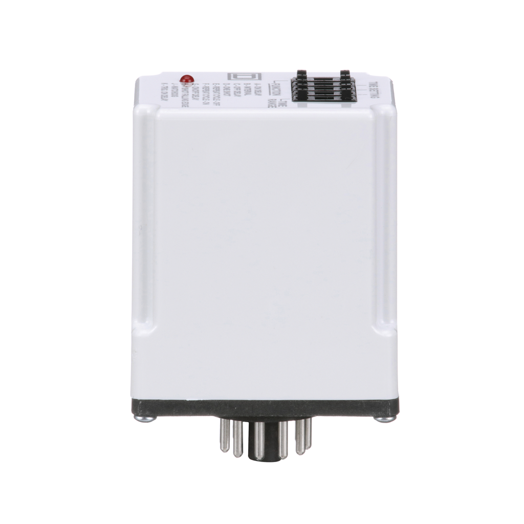 Timing Relay, Type JCK, plug In, multifunction, programmable, 0.5 second to 999 hours, 10A, 240 VAC, 120 VAC/110 VDC