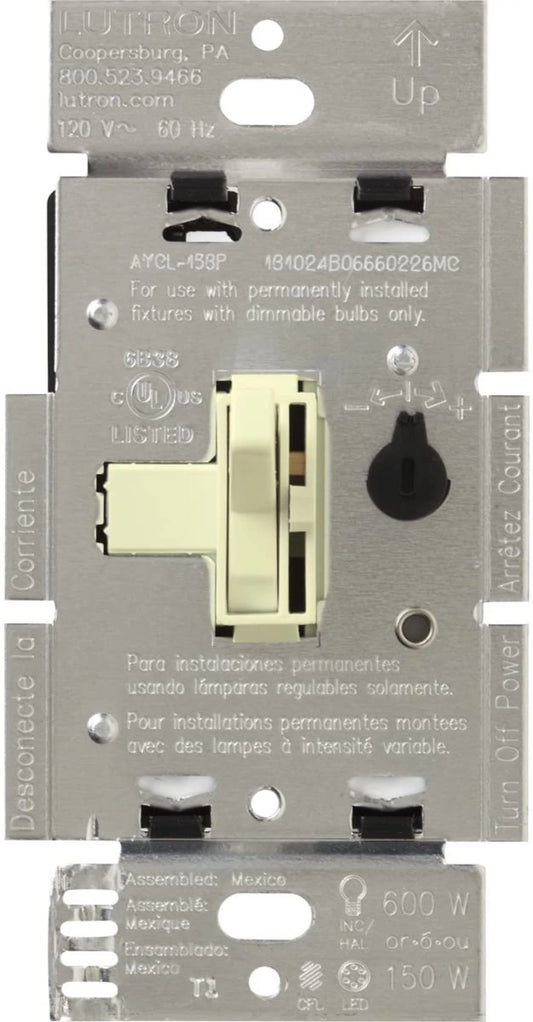 Ariadni LED+ Dimmer, LED, Incandescent/Halogen, 3-way/single-pole, 150W LED or 600W inc/hal