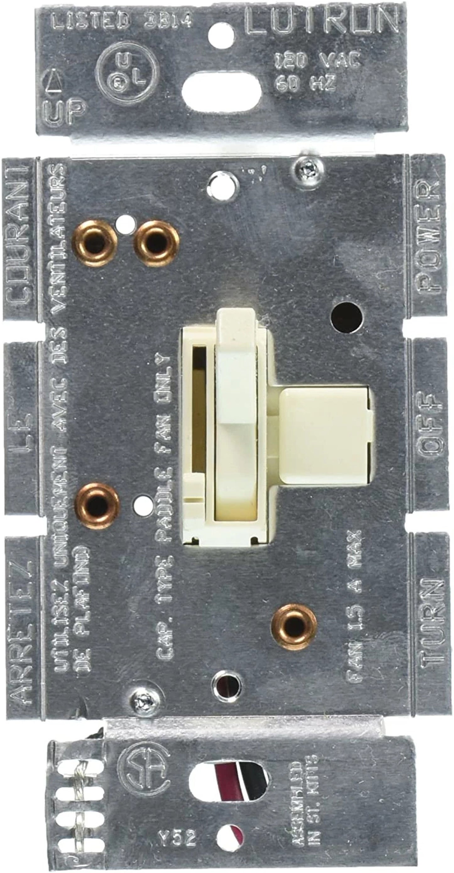 Ariadni Fan Control, 3-way/single-pole, quiet 3-speed, 120V/1.5A