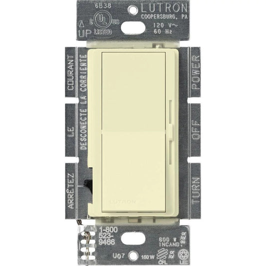 Diva gloss dimmer for 250W CFL/LED, 600W inc/hal, or Lutron Hi-Lume A-Series LTE LED Driver