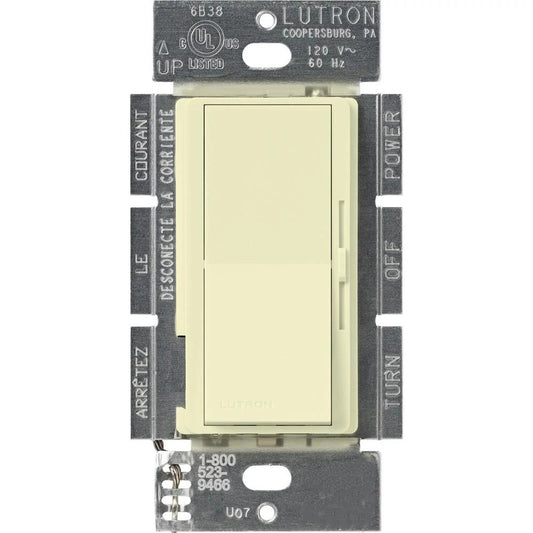 Lutron Diva 3-Speed Fan Control and Light Switch, Single-Pole/3-Way, 1.5A Fan/1A LED, Clamshell Packaging