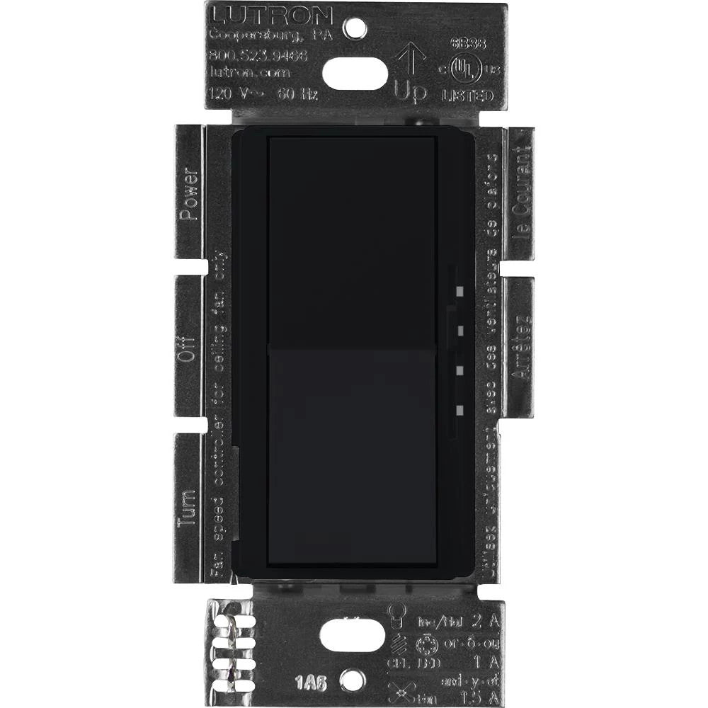 Lutron Diva 3-Speed Fan Control and Light Switch, Single-Pole/3-Way, 1.5A Fan/1A LED
