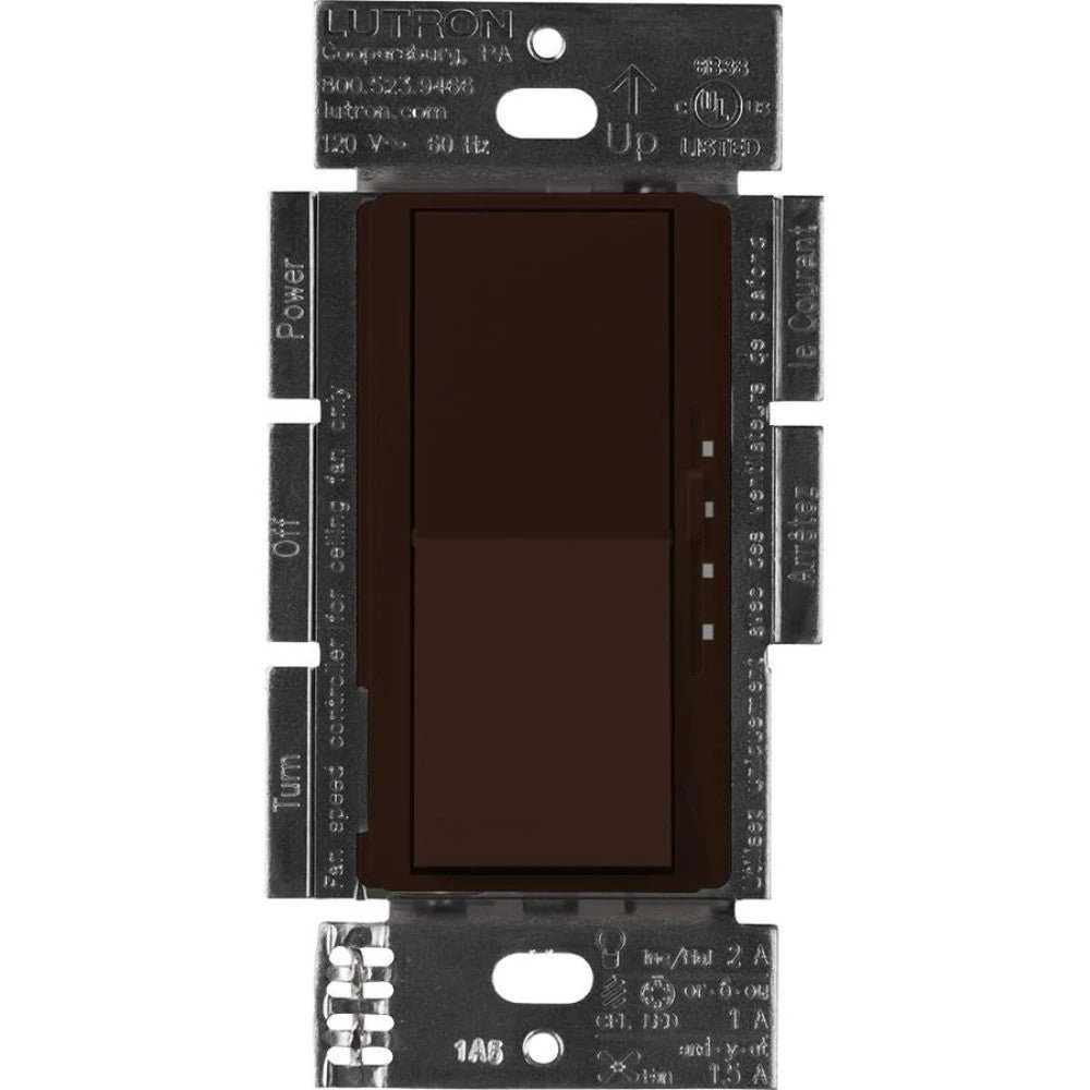 Lutron Diva 3-Speed Fan Control and Light Switch, Single-Pole/3-Way, 1.5A Fan/1A LED