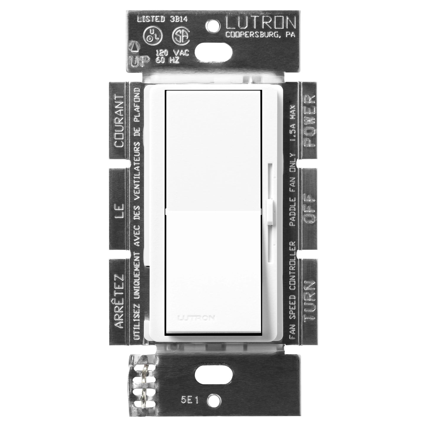 Lutron Diva 3-Speed 1.5A Fan Control, Single-Pole/3-Way