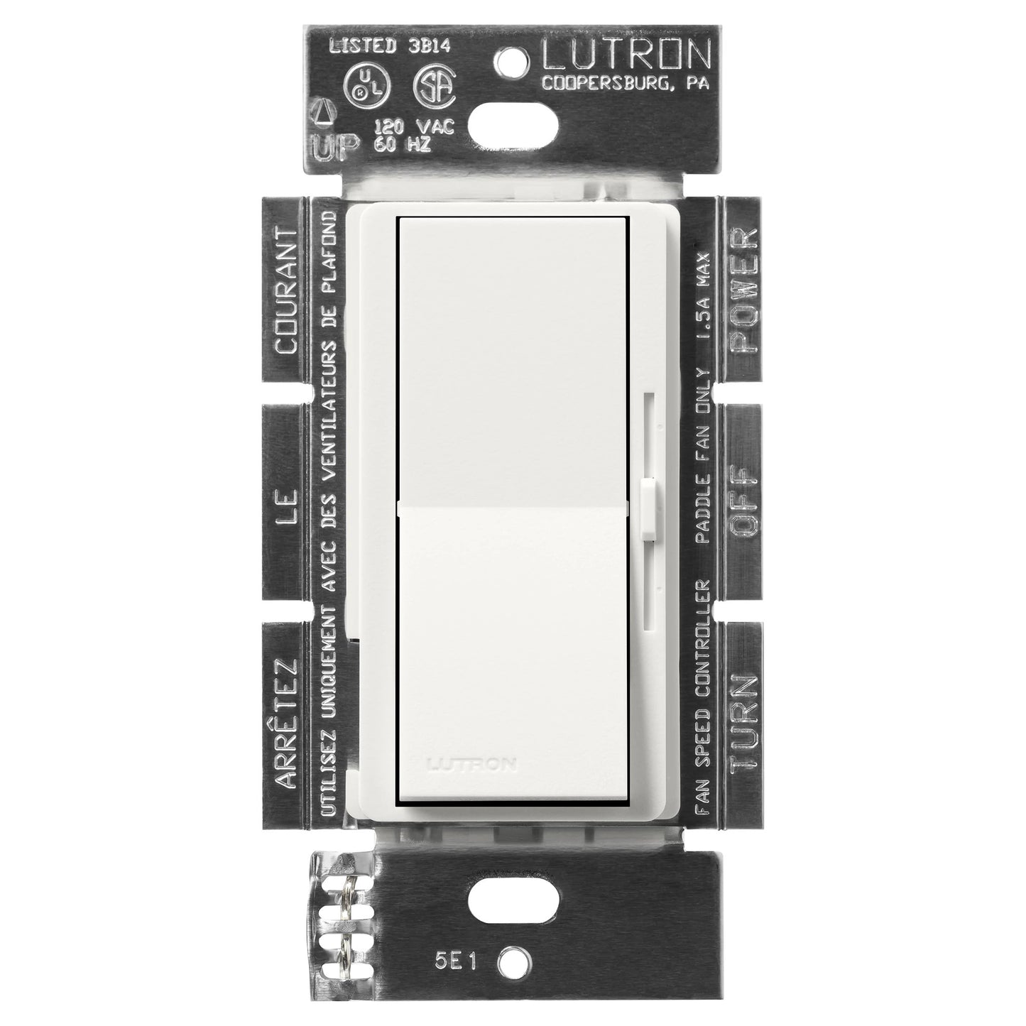 Lutron Diva 3-Speed 1.5A Fan Control, Single-Pole/3-Way