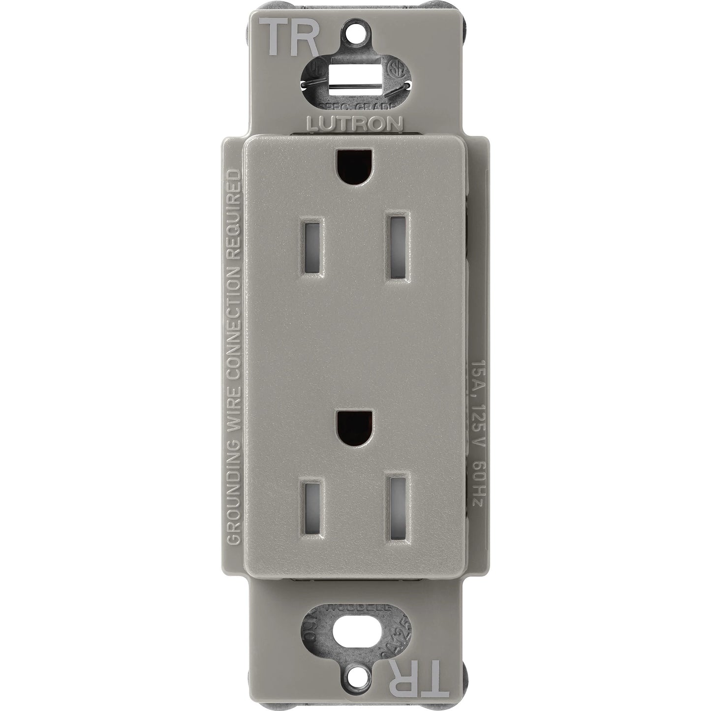 Lutron Claro Tamper-Resistant Duplex Receptacle, 15 Amp