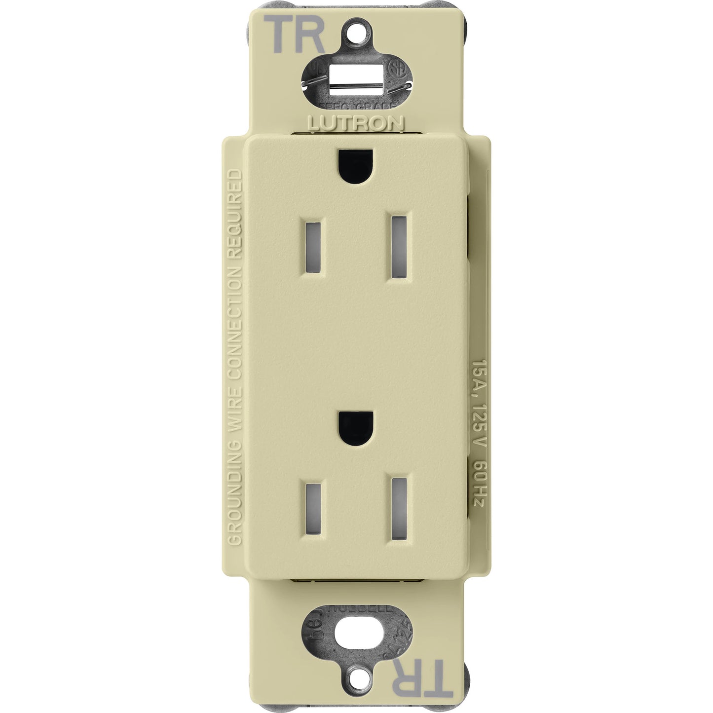 Lutron Claro Tamper-Resistant Duplex Receptacle, 15 Amp