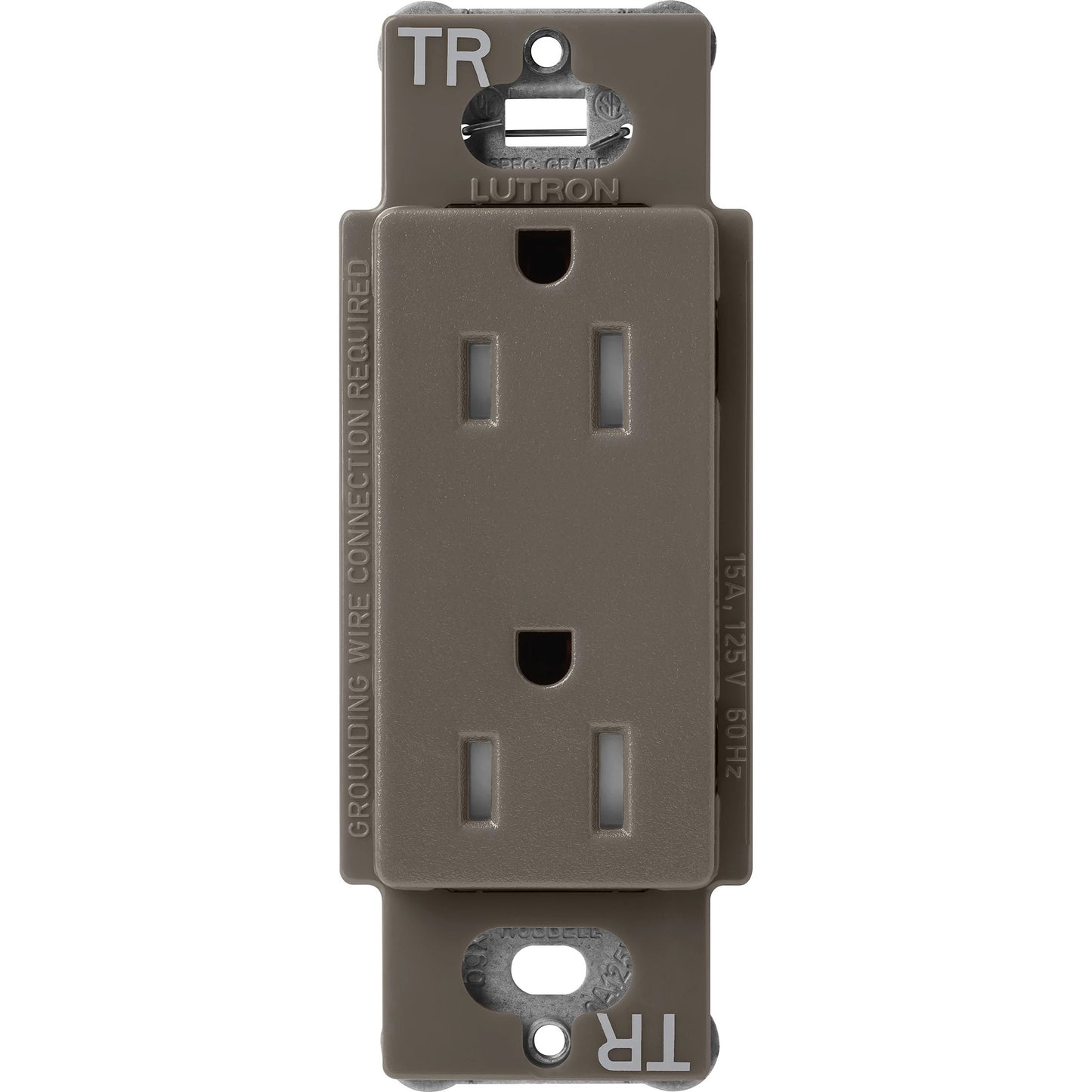 Lutron Claro Tamper-Resistant Duplex Receptacle, 15 Amp