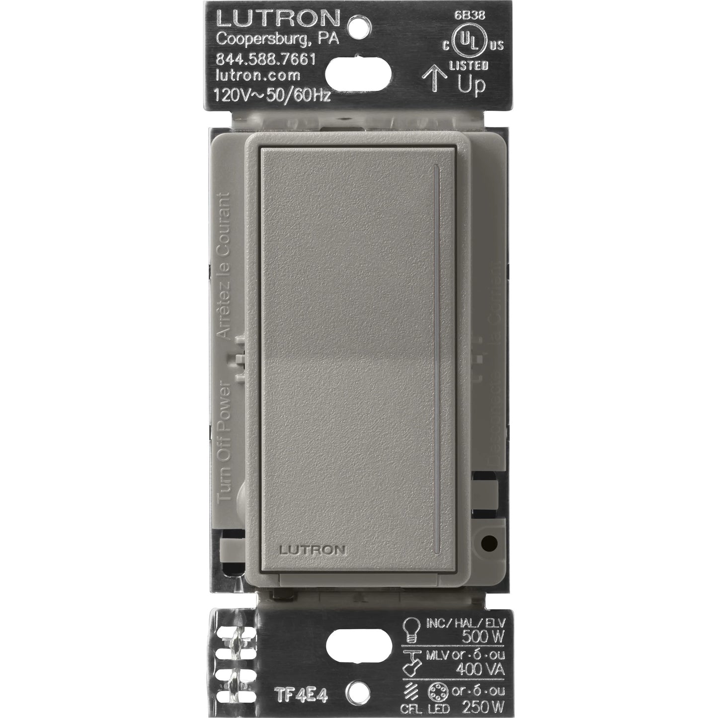 Lutron Sunnata PRO LED+ Touch Dimmer Switch with Phase Selectable Dimming for LED, MLV, ELV, and Incandescent/Halogen lighting