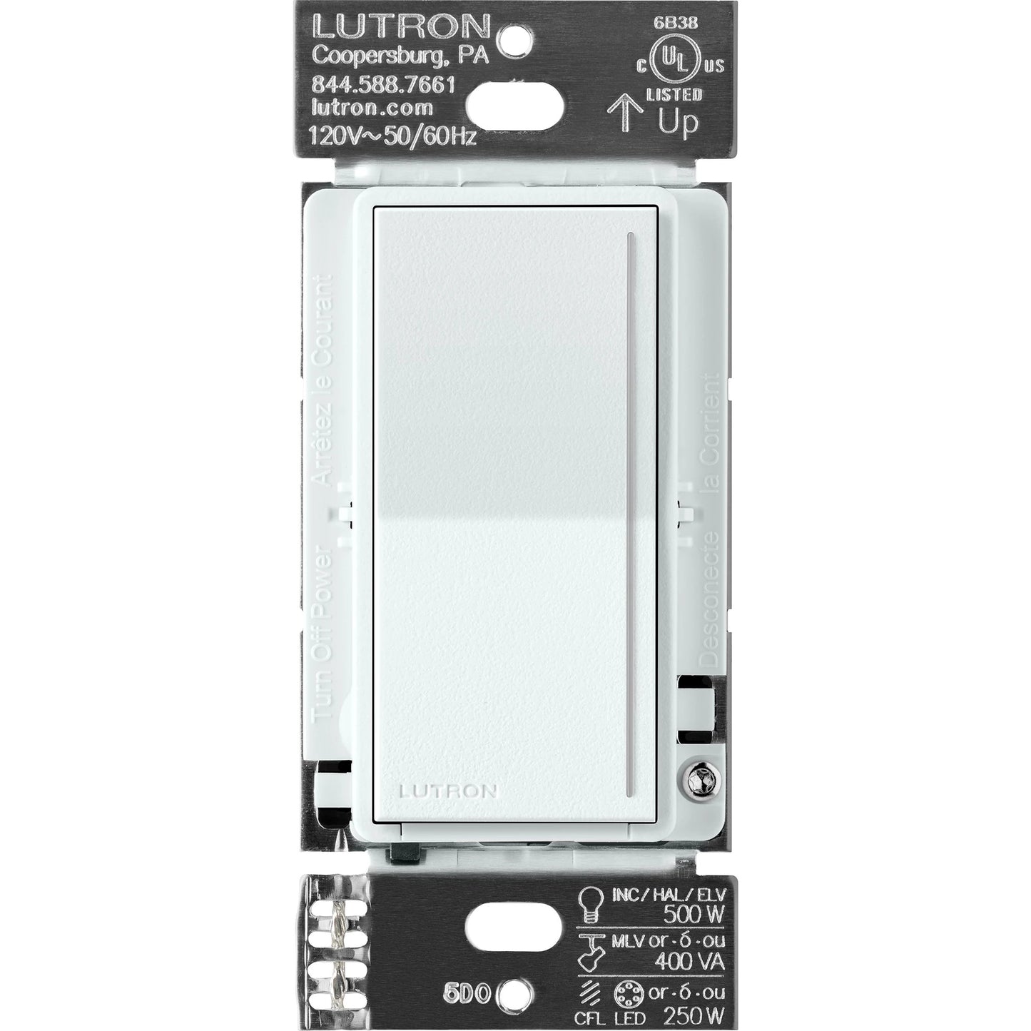 Lutron Sunnata PRO LED+ Touch Dimmer Switch with Phase Selectable Dimming for LED, MLV, ELV, and Incandescent/Halogen lighting